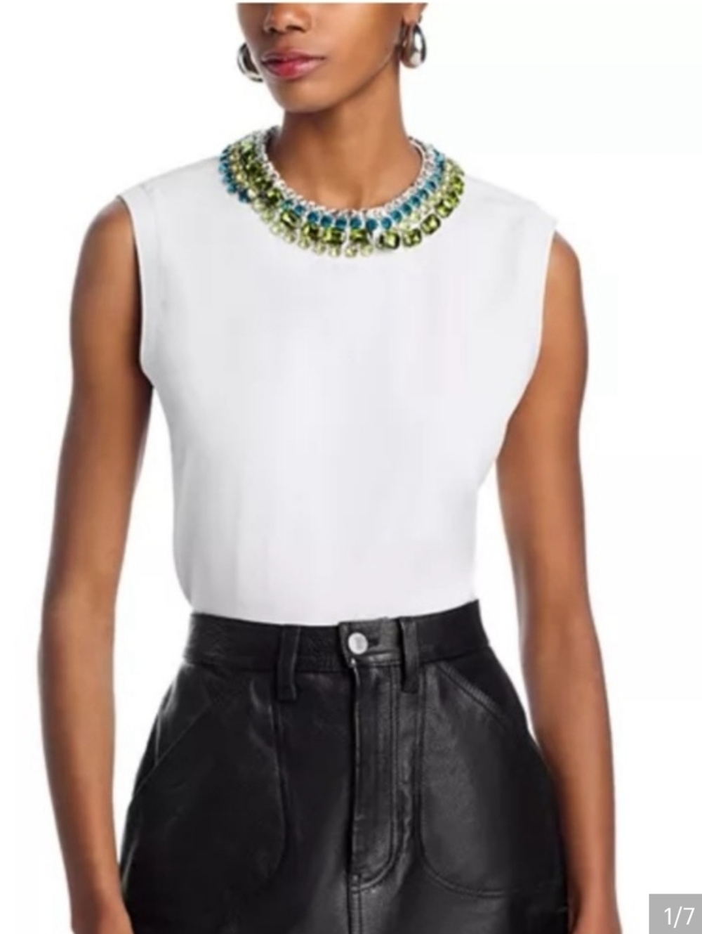 Cinq A Sept Nwt Twist Necklace Blaine T Shirt Top Size Medium